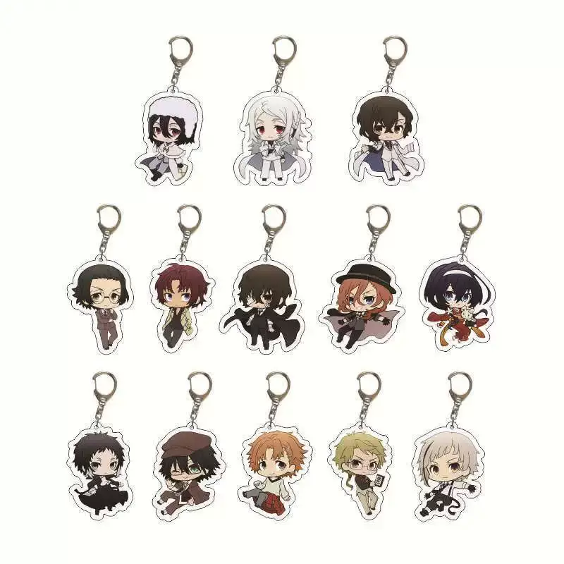 Мини-брелок из акрила JAPAN CARTOON Anime Bungo Stray Dogs Keychain Double