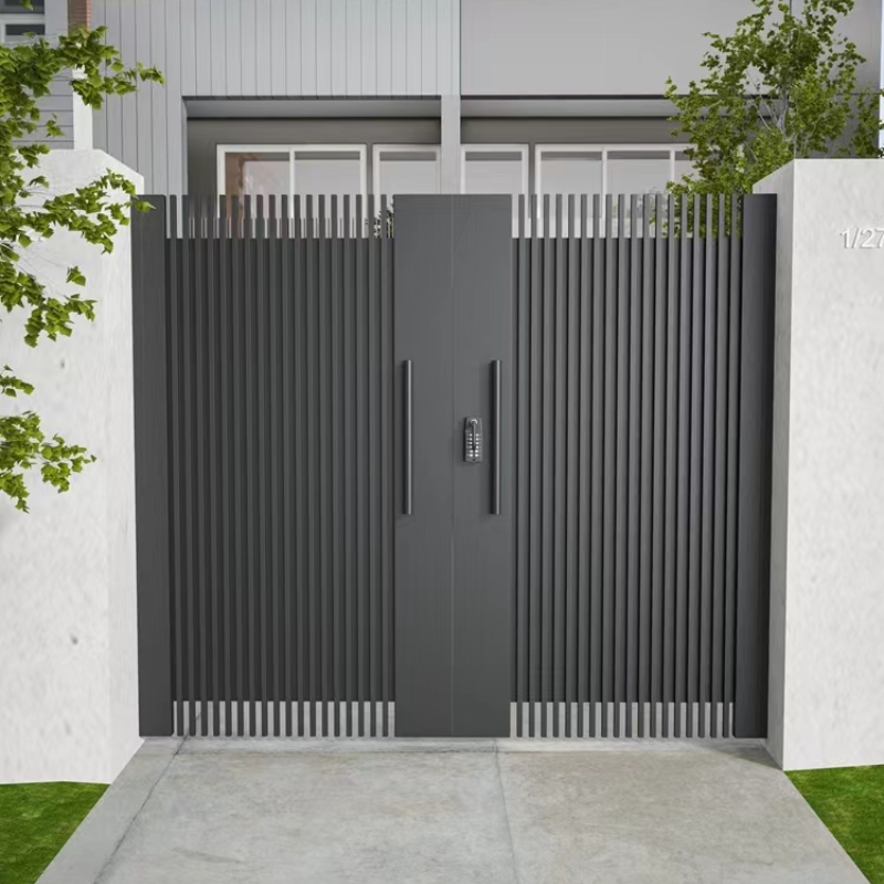 Iron Door Rural Outdoor Yard Door Aluminum Alloy Villa Courtyard Door Garden Door Household Double Door
