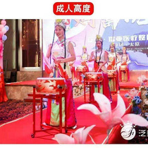 Bull Peel Drum China Red Giant Drum Childrens Toy Hand Play Professional Boy Drum Performance Drum Giant Drum Bull Leather Drum Percussion Instrument