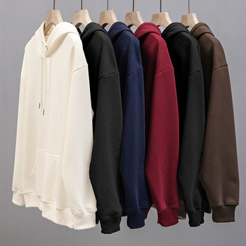 Nasa Co-Branded Round-Neck Sweatshirt, Casual and Fashionable, Solid Color, Warm for Autumn and Winter, Unisex, ins Loose Long-Sleeved Top