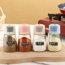 정량적 소금 쉐이커 새로운 유리 유리 투명 조미료 바베큐 조합 수분 방지 및 소금 제어 ZP 캔