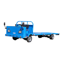 Warehouse logistics handling workshop pulling cargo reverse truck logistics handling tractor turnover vehicle electric four-wheel flatbed truck