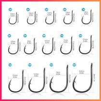 50 10PCS Fishing Hooks Set High Carbon Steel Barbed FishHook