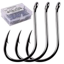 Aorace 40-100pcs Box Fishing Hook Iseama Circle Carp Eyed Fi