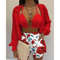 купальник 3pcs set shirt shorts beach