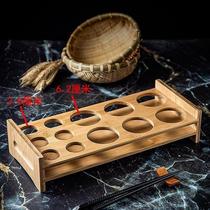 Creative household commercial liquor cup rack bamboo cup rack small wine cup storage tray liquor cup one cup rack