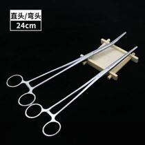 2 plus 4cm long stainless steel hemostatic needle holding NPM firearm fishing pliers elbow straight head surgical forceps cupping pet`