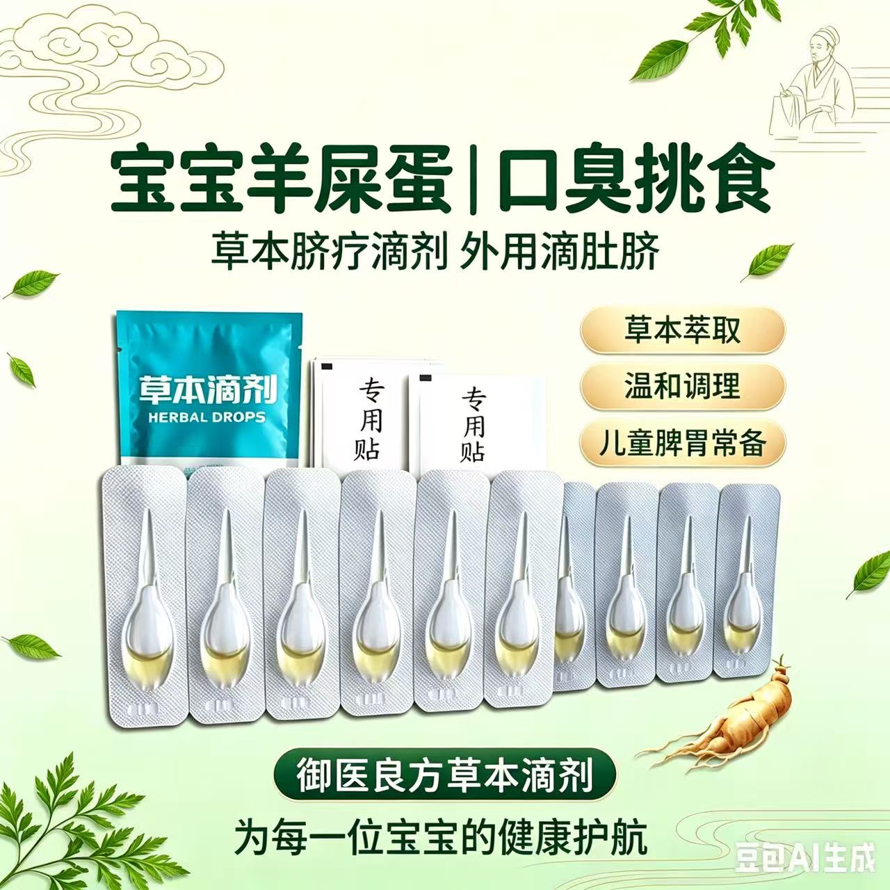 中医小儿脐疗草本滴剂八年老店