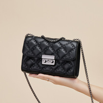 Bags for Women 2024 New Genuine Leather Womens Bags Diamond Chain Shoulder Bags High-end Trendy Small Fragrant Style Crossbody Bags