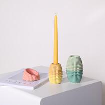 Nordic Colored Pineapple Ceramic Candle Holder Romantic Candlelight Dinner Wedding Photography Props i