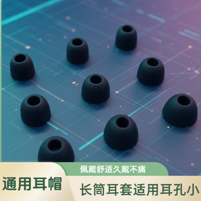 Long Tube In-Ear Universal Earbud Tips Silicone Head Large, Medium, Small Wired Earphone Tips Soundproof Bullet Ear Caps