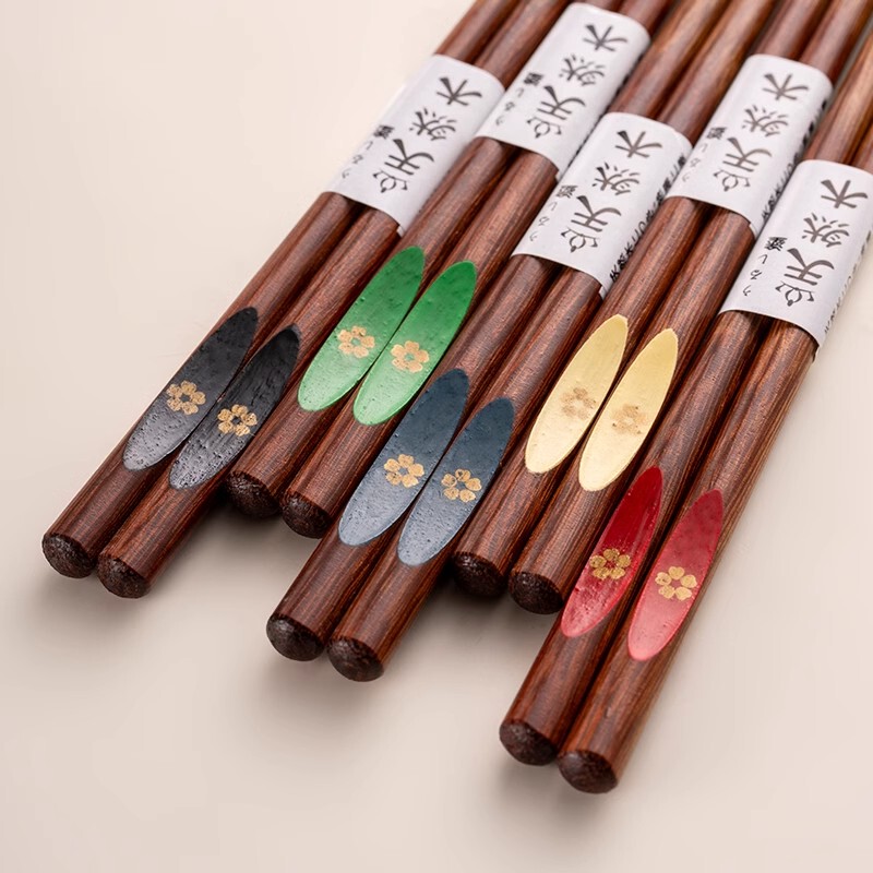 Japanese Imported Cherry Wood Chopsticks for Home Use, High-End New Model, One Pair Per Person, Special Japanese-Style Family Chopsticks Tableware