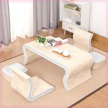 Simple modern desk Japanese and Korean tatami coffee table bay window small low table balcony table solid wood Chinese culture table kang table