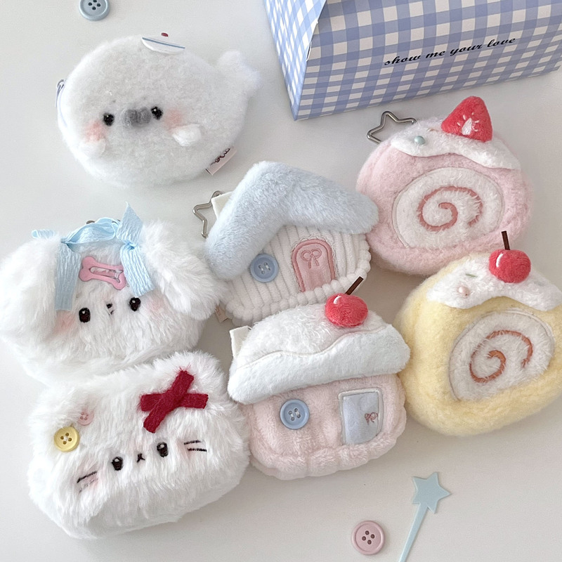 Original Dessert Series Headphone Case from Nihonsho Store, Cute and Creative ins Style Simple Headphone Case with Plush Pendant Original Dessert Series Headphone Case from Nihonsho Store, Cute and Creative ins Style Simple Headphone Case with Plush Pendant