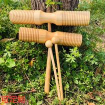 2020 new Orff percussion instrument high bass oak double barrel large kindergarten early education aid single barrel