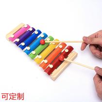 Direct selling wooden childrens educational toys eight-tone hand-knocking piano and percussion-piece xylophone music instruments custom-made