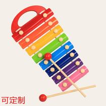 Wooden infant childrens eight-note hand-percussion xylophone 0-3-year-old baby educational early education percussion instrument toy