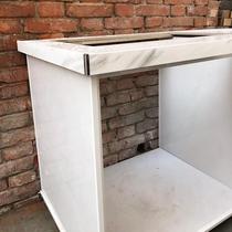 Brick clamp kitchen cabinet white aluminum alloy material kitchen stove column slot edge strip tile cabinet complete set of accessories