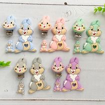 1 3 10pcs New rabbit Silicone Beads Teether Food-Grade Chewi