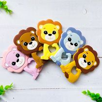 1pcs Baby Silicone Teether Lion Pendant Food Grade Perle Sil