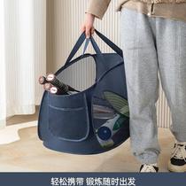 Badminton racket equipment bag foldable storage bag mesh breathable sports training shoulder bag can add logo