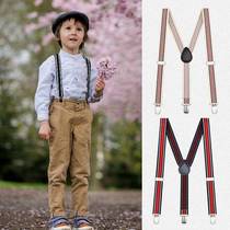 Fashionable childrens suspender clip for boys and girls pants suspenders anti-slip artifact children baby toddler elastic adjustable