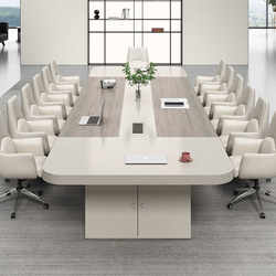 会议桌多媒体室桌大型办公长桌会议室接待桌现代简约洽谈桌椅组合