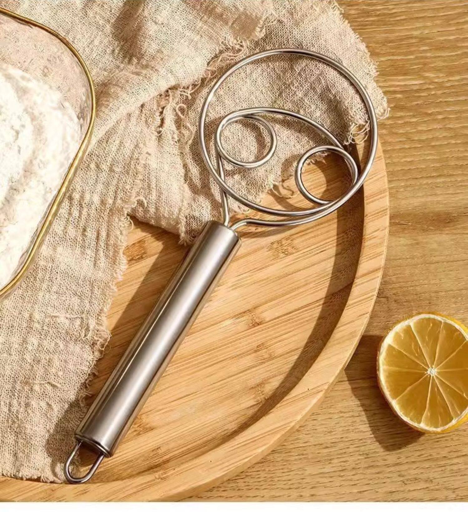 Мешалка 不锈钢和面器双眼线圈厨房打粉器和面搅拌器不粘粉搅粉棒和面神器