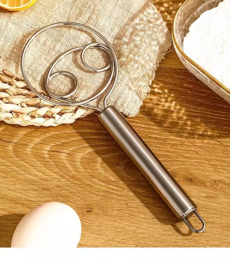 Мешалка 不锈钢和面器双眼线圈厨房打粉器和面搅拌器不粘粉搅粉棒和面神器