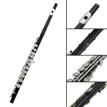 Neutral 16 - hole flute E - bond C - tone black copper tube black flute student playing instrument leather box