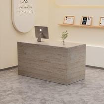 Cashier simple modern clothing store bar travertine womens clothing store counter shop small company front desk reception desk