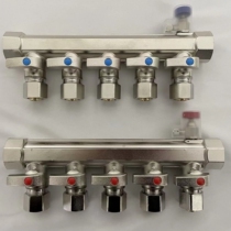 Water distributor water distributor accessories floor heating vent and water valve switch complete set all-copper large flow four-way and five-way