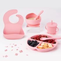 Childrens Dishes Set Baby Silicone 6 piece Tableware Set Su