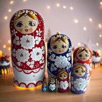 Russian matryoshka paint 7-layer Harbin travel gift Manzhouli ornaments TV cabinet hand-painted childrens commemorative