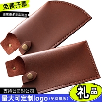 PU leather household kitchen knife leather sheath knife shell slicing knife sheath gift knife sheath printed with logo trademark and hot stamping slogan