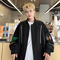 Male Trend Baseball Suit Jacket Man 2024 Spring new American High Street Advanced Loose Embroidery Pilot Jacket