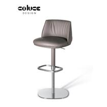 Light luxury imported genuine leather bar chair Nordic modern simple high bar stool chair lifting backrest home island chair