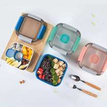 Double-layer Microwaveable Insulated Lunch Box Picnic Take-