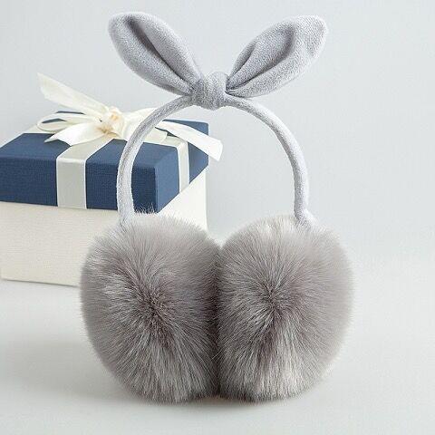 Spot Optional Color Winter Plush Lady Flex Adjustment Ear Hood Cute student Butterfly knot Warm Ear Bag-Taobao