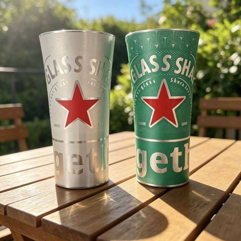 Heineken Cold Color-Changing Beer Mug Straight-Sided Trendy Camping Cup Aluminum Cup Color-Changing Beer Mug Cold Color-Changing Cup 330ml Heineken Cold Color-Changing Beer Mug Straight-Sided Trendy Camping Cup Aluminum Cup Color-Changing Beer Mug Cold Color-Changing Cup 330ml