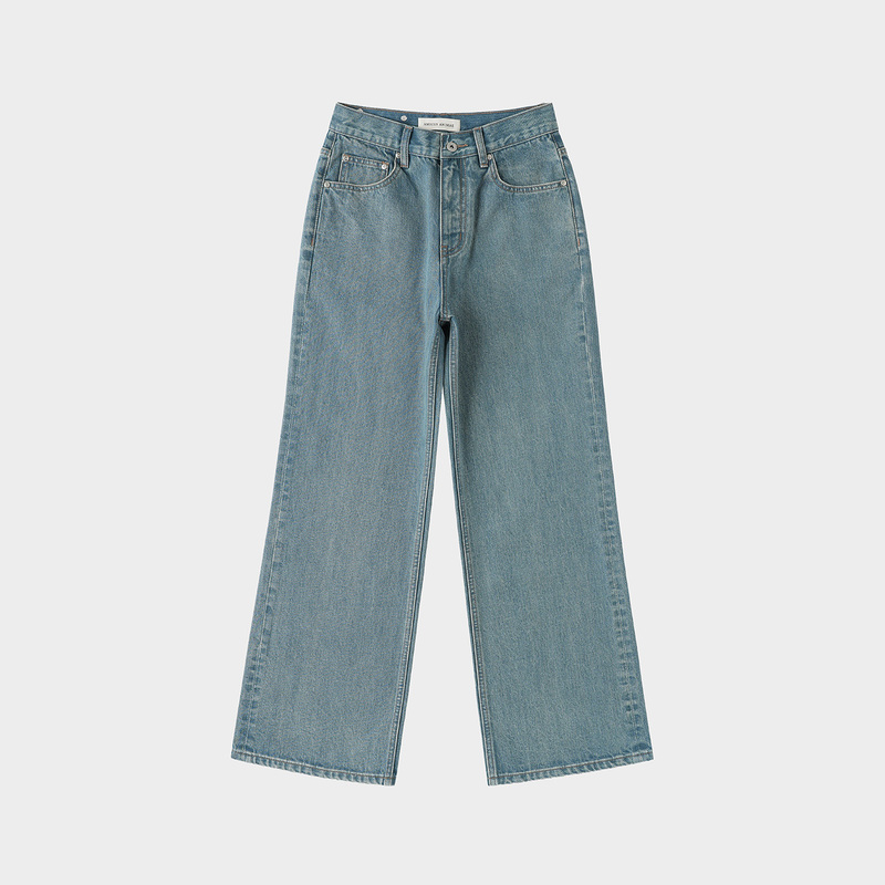 Amicus Animae 18 Green Water Ghost Blue Loose Straight-Leg Lev*S-Inspired Vintage Jeans