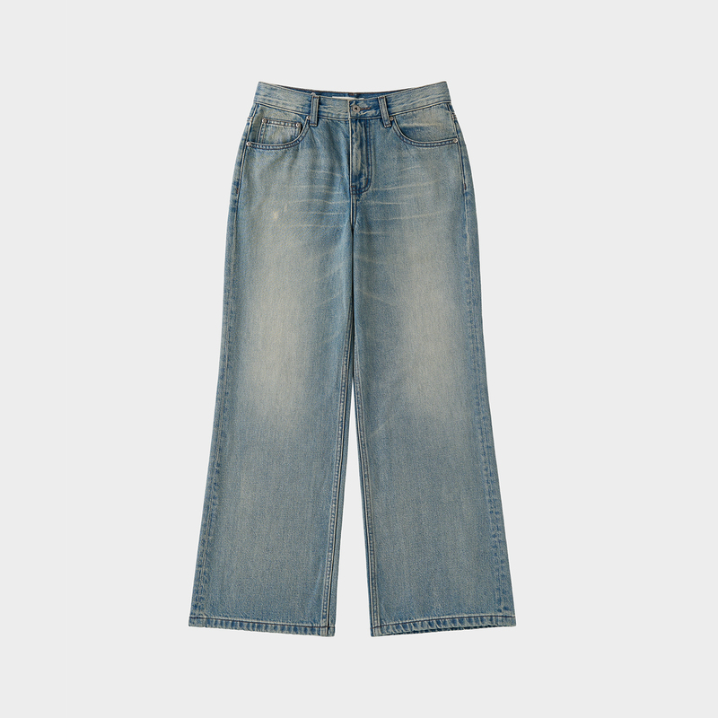 Amicus Animae "Blue Bloods" Japanese Kuroki Washed 61 Emerald Blue Straight-Leg Jeans Amicus Animae "Blue Bloods" Japanese Kuroki Washed 61 Emerald Blue Straight-Leg Jeans
