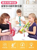 Childrens trumpet toy baby 3-year-old educational saxophone can whistle small clarinet girl 6-year-old musical instrument