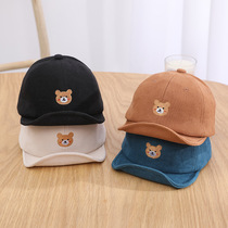 Korean style solid color letter logo childrens soft-brimmed duck cap versatile childrens baby hip-hop hat sun visor baseball cap