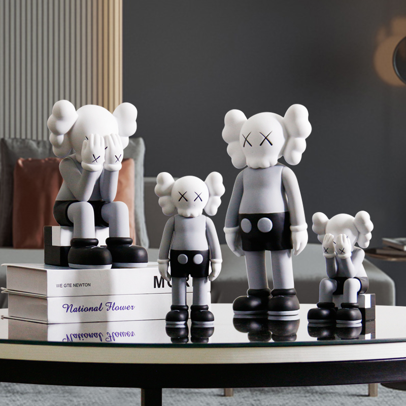 Internet-Famous Kaws Trendy Brand Violent Bear Sesame Street Figurine Home Living Room Wine Cabinet Tv Cabinet Decoration Large Ornament
