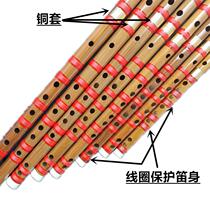 Two-section performances of bitter bamboo played red flute playing flute playing musical instrument custom