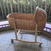 2021 Breathable v-breathable cradle for home boys environmentally friendly hand basket portable rattan newborn basket baby hand