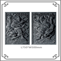 Brick carving door god courtyard town house antique relief mural door pendant Chinese style hotel teahouse decorative screen wall