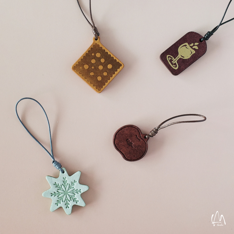 「Cheers！」Winter Feast Series Genuine Leather Pendant Handbag Pendant Christmas and New Year Pendant Small Gift