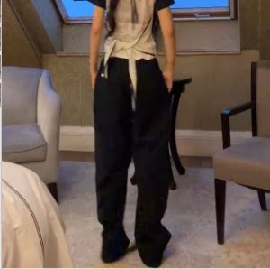 Pants Length 97cm, Waist Circumference 64Cm【Mengmeng High-End Custom Chunyinjia】Loose-Fitting Slimming Casual Pants T70023 Pants Length 97cm, Waist Circumference 64Cm【Mengmeng High-End Custom Chunyinjia】Loose-Fitting Slimming Casual Pants T70023